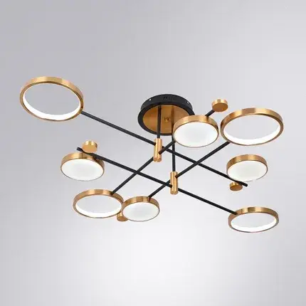 Люстра Arte Lamp A1364PL-8PB HOLLY — черный, ракурс 3
