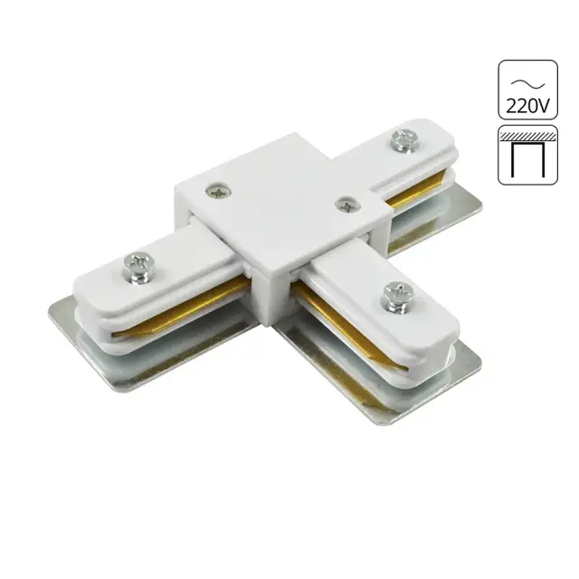 Коннектор для однофазного шинопровода Arte Lamp A140033 TRACK ACCESSORIES — белый