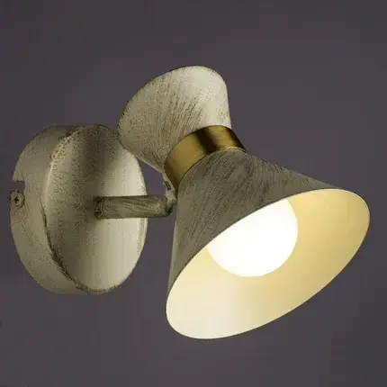 Спот Arte Lamp A1406AP-1WG BALTIMORE — белое золото, ракурс 2