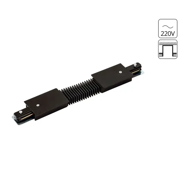 Коннектор для однофазного шинопровода Arte Lamp A150106 TRACK ACCESSORIES — черный