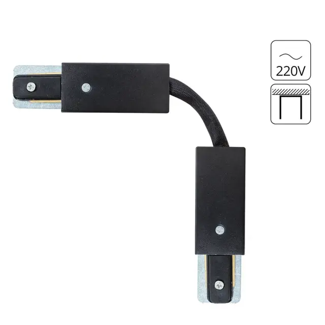 Коннектор для однофазного шинопровода Arte Lamp A150206F TRACK ACCESSORIES — черный