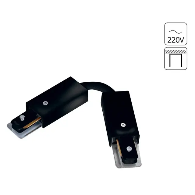 Коннектор для однофазного шинопровода Arte Lamp A150206 TRACK ACCESSORIES — черный