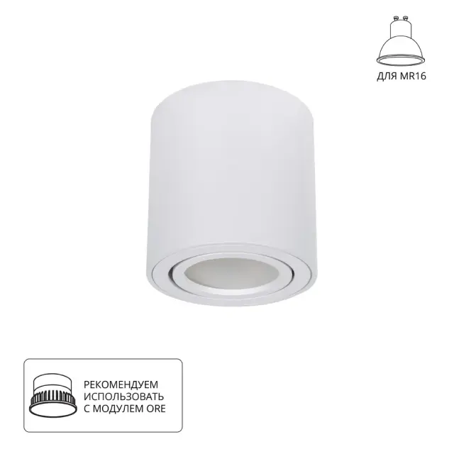 Точечный светильник Arte Lamp A1513PL-1WH BEID — белый