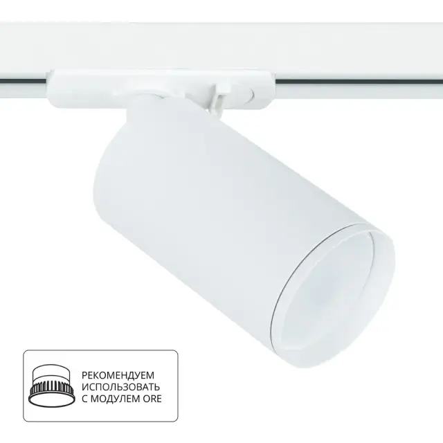 Светильник для однофазного трека Arte Lamp A1519PL-1WH FLAME — белый