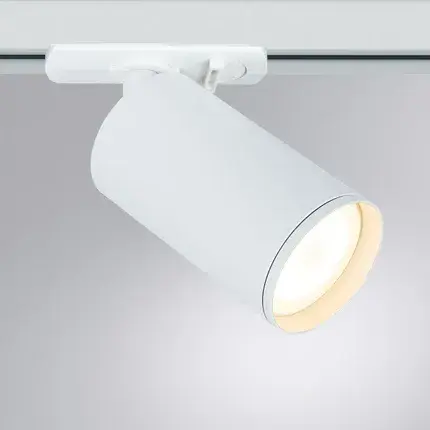 Светильник для однофазного трека Arte Lamp A1519PL-1WH FLAME — белый, ракурс 2