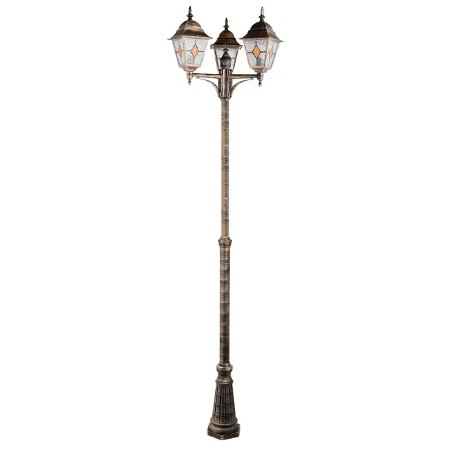 Фонарный столб Arte Lamp A1542PA-3BN MADRID — коричневый