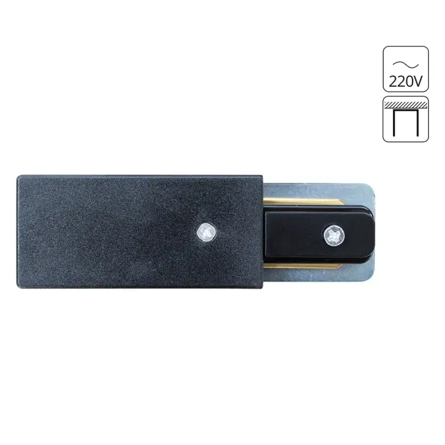 Коннектор-токопровод для шинопровода Arte Lamp A160206 TRACK ACCESSORIES — черный