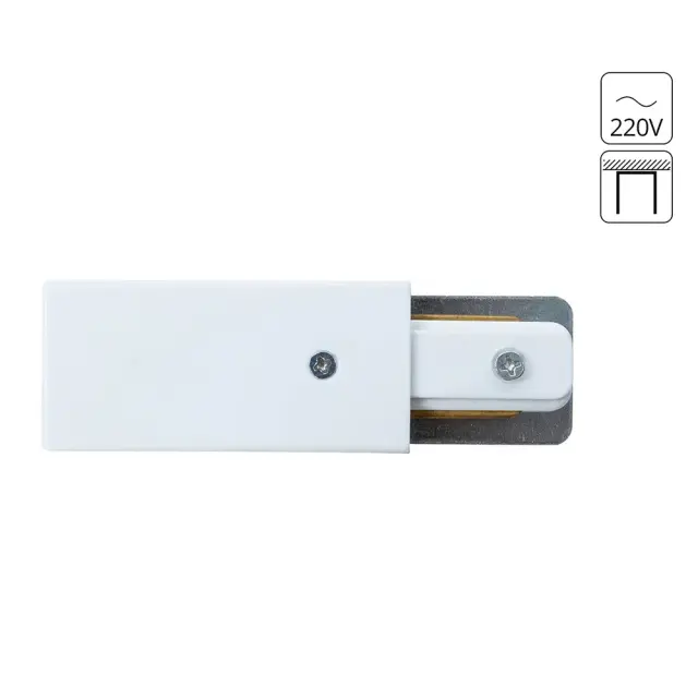 Коннектор-токопровод для шинопровода Arte Lamp A160233 TRACK ACCESSORIES — белый