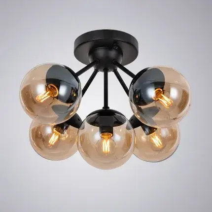 Люстра Arte Lamp A1664PL-5BK BOLLA — черный, ракурс 2