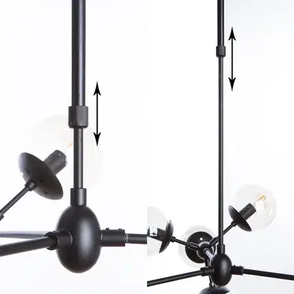 Люстра Arte Lamp A1664SP-12BK BOLLA — черный, ракурс 5