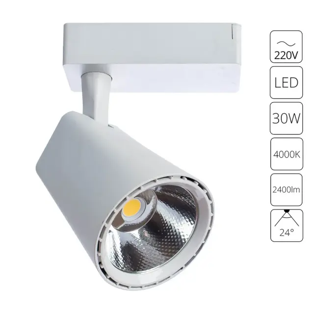 Светильник для однофазного трека Arte Lamp A1830PL-1WH AMICO — белый