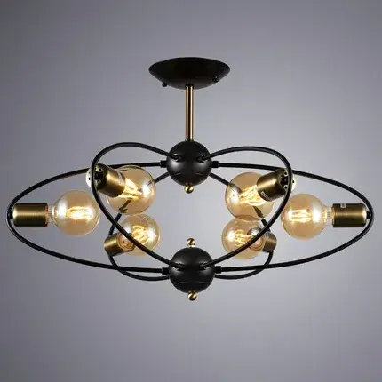 Люстра Arte Lamp A1963PL-6BK GLASGOW — черный, ракурс 2