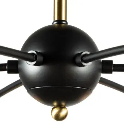 Люстра Arte Lamp A1963PL-6BK GLASGOW — черный, ракурс 3