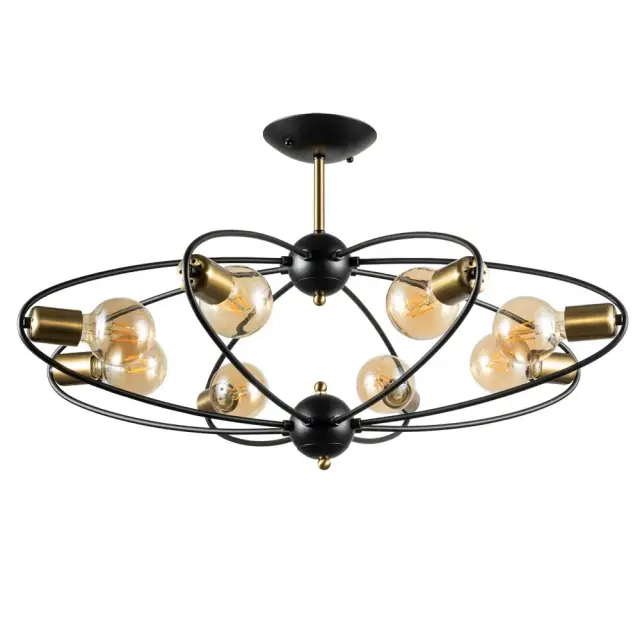 Люстра Arte Lamp A1963PL-8BK GLASGOW — черный
