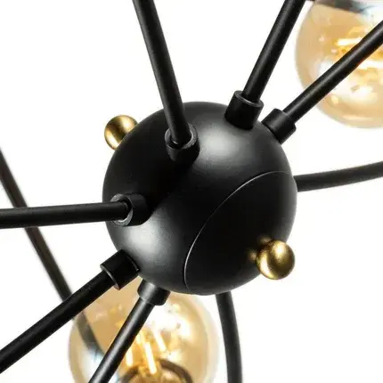 Люстра Arte Lamp A1963PL-8BK GLASGOW — черный, ракурс 3