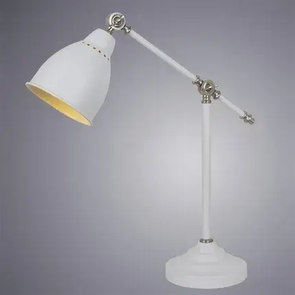 Настольная лампа Arte Lamp A2054LT-1WH BRACCIO — белый, ракурс 2