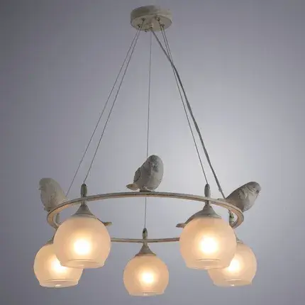 Люстра Arte Lamp A2150SP-5WG GEMELLI — белое золото, ракурс 2