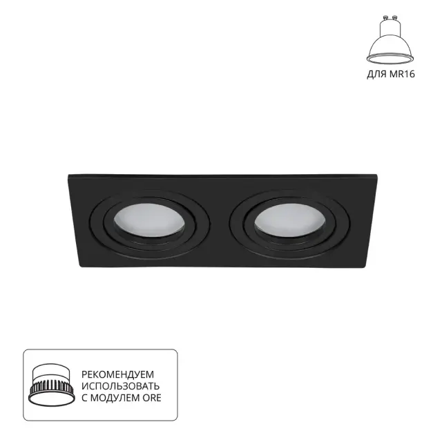 Точечный светильник Arte Lamp A2168PL-2BK TARF — черный