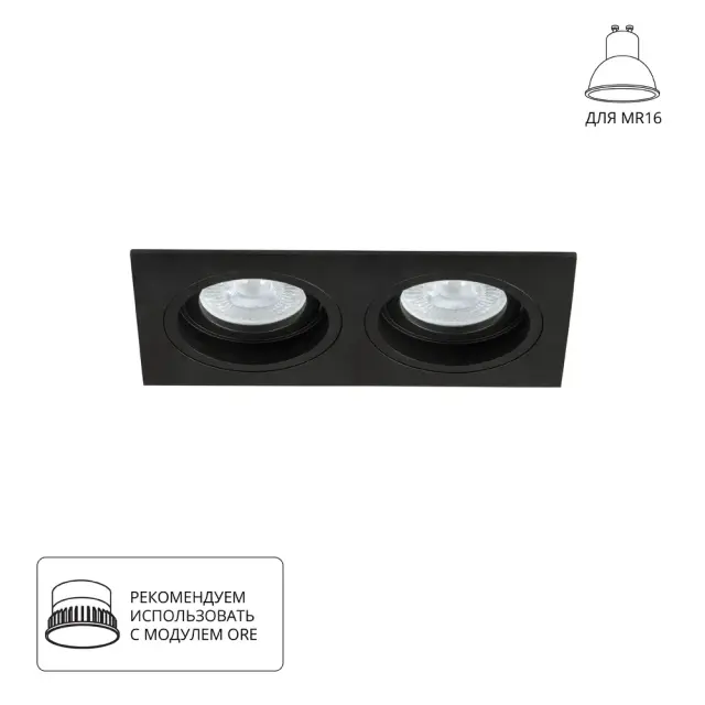 Точечный светильник Arte Lamp A2178PL-2BK TARF — черный