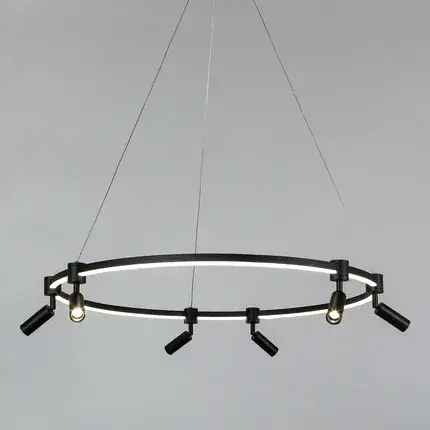 Светильник Arte Lamp A2186SP-1BK RING — черный, ракурс 2