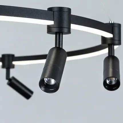 Светильник Arte Lamp A2186SP-1BK RING — черный, ракурс 3
