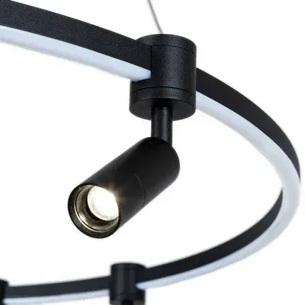 Светильник Arte Lamp A2186SP-1BK RING — черный, ракурс 4