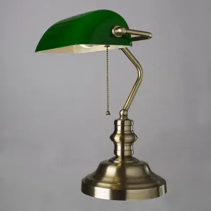 Настольная лампа Arte Lamp A2492LT-1AB BANKER — бронза, ракурс 2