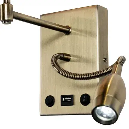 Бра Arte Lamp A2581AP-2AB ELBA — бронза, ракурс 3