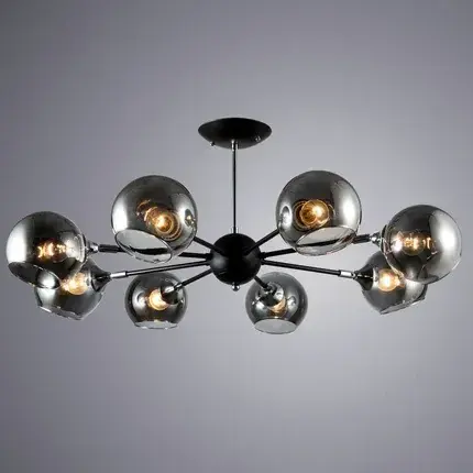 Люстра Arte Lamp A2708PL-8BK LAGOS — черный, ракурс 2