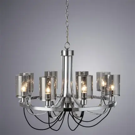 Люстра Arte Lamp A2995LM-8CC OMBRA — хром, ракурс 2