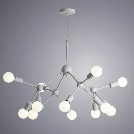 Люстра Arte Lamp A3064SP-12WH MATRIX — белый, ракурс 2