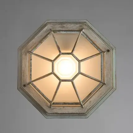 Уличный светильник Arte Lamp A3121PF-1WG PEGASUS — белое золото, ракурс 2
