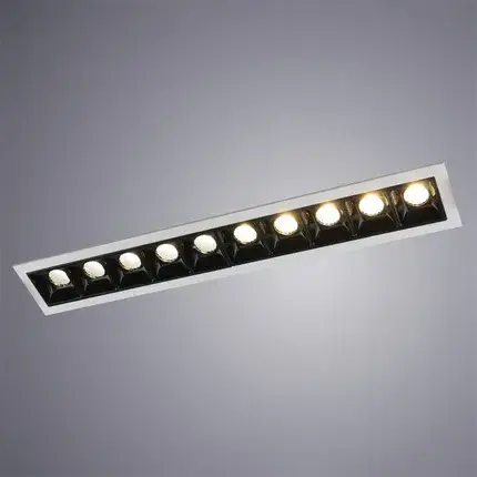 Точечный светильник Arte Lamp A3153PL-10BK GRILL — белый, ракурс 2