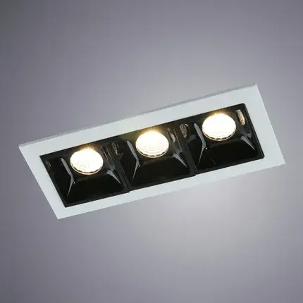 Точечный светильник Arte Lamp A3153PL-3BK GRILL — белый, ракурс 2