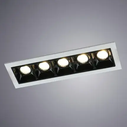 Точечный светильник Arte Lamp A3153PL-5BK GRILL — белый, ракурс 2