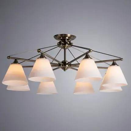 Люстра Arte Lamp A3208PL-8AB COPTER — бронза, ракурс 2