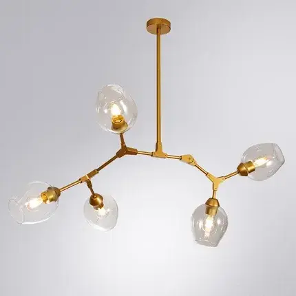 Люстра Arte Lamp A4103SP-5GO YUKA — золотой, ракурс 2
