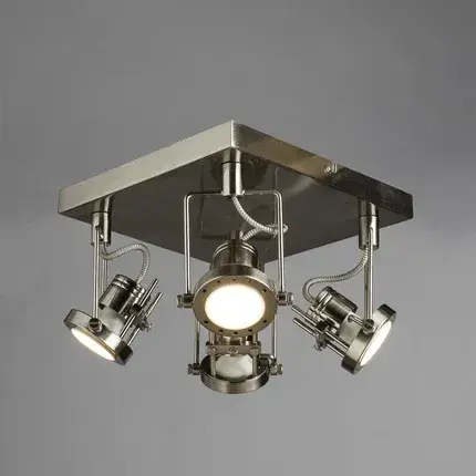 Спот Arte Lamp A4300PL-4SS COSTRUTTORE — серебряный, ракурс 2