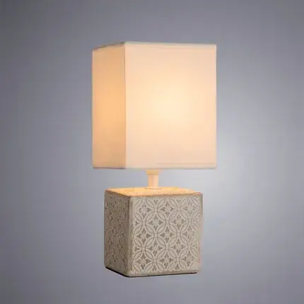 Настольная лампа Arte Lamp A4429LT-1WA FIORI — белый, ракурс 2