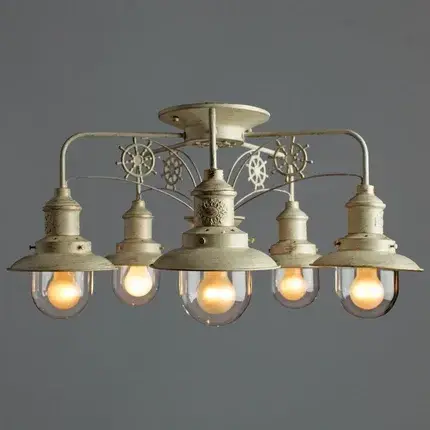 Люстра Arte Lamp A4524PL-5WG SAILOR — белое золото, ракурс 2