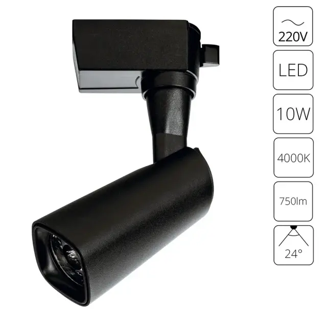 Светильник для однофазного трека Arte Lamp A4561PL-1BK BARUT — черный