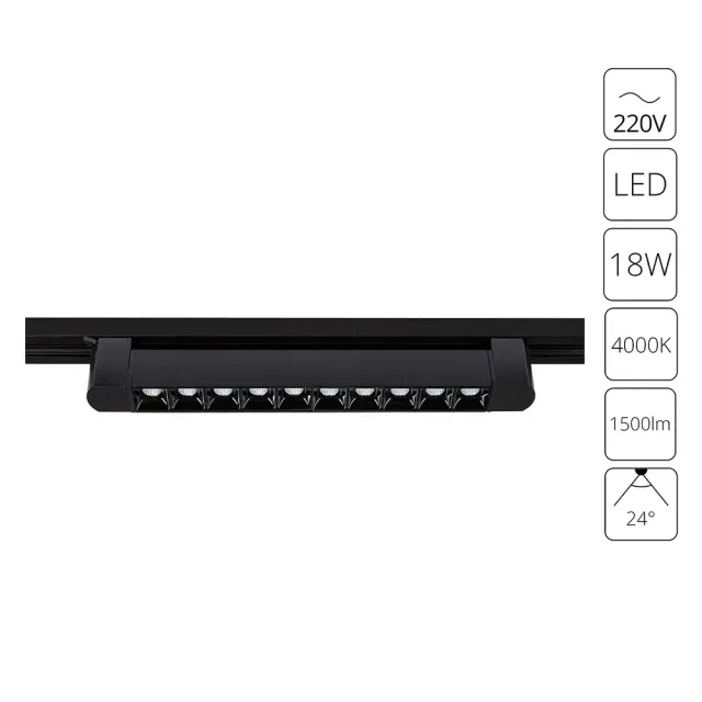 Светильник для однофазного трека Arte Lamp A4575PL-1BK FLASH — черный