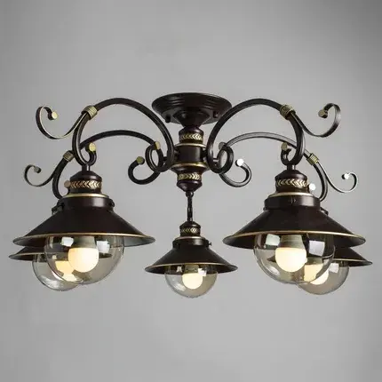 Люстра Arte Lamp A4577PL-5CK GRAZIOSO — коричневый, ракурс 2