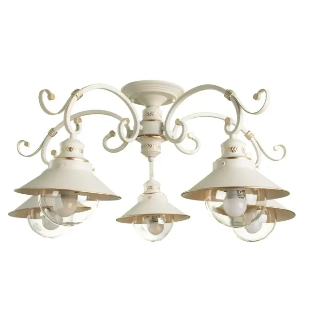 Люстра Arte Lamp A4577PL-5WG GRAZIOSO — белое золото