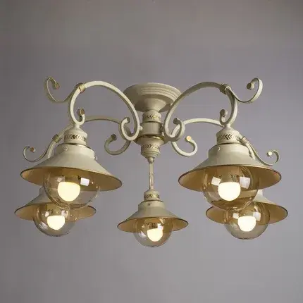 Люстра Arte Lamp A4577PL-5WG GRAZIOSO — белое золото, ракурс 2