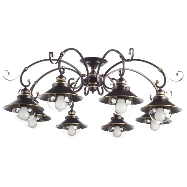 Люстра Arte Lamp A4577PL-8CK GRAZIOSO — коричневый