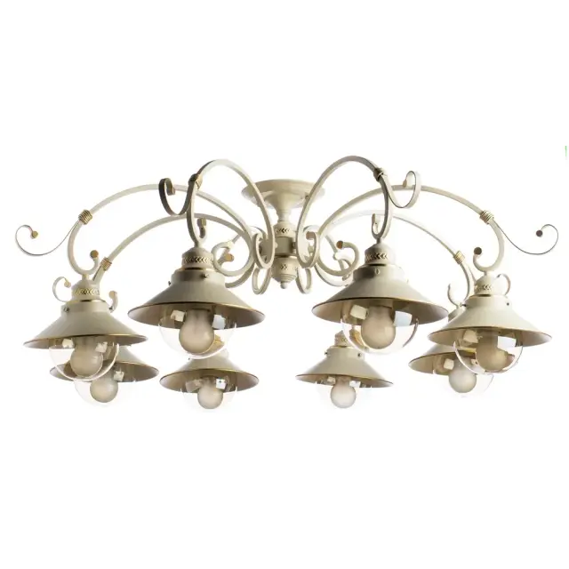 Люстра Arte Lamp A4577PL-8WG GRAZIOSO — белое золото