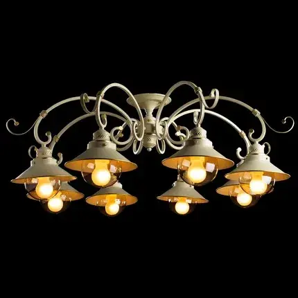 Люстра Arte Lamp A4577PL-8WG GRAZIOSO — белое золото, ракурс 2