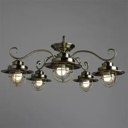 Люстра Arte Lamp A4579PL-5AB LANTERNA — бронза, ракурс 2