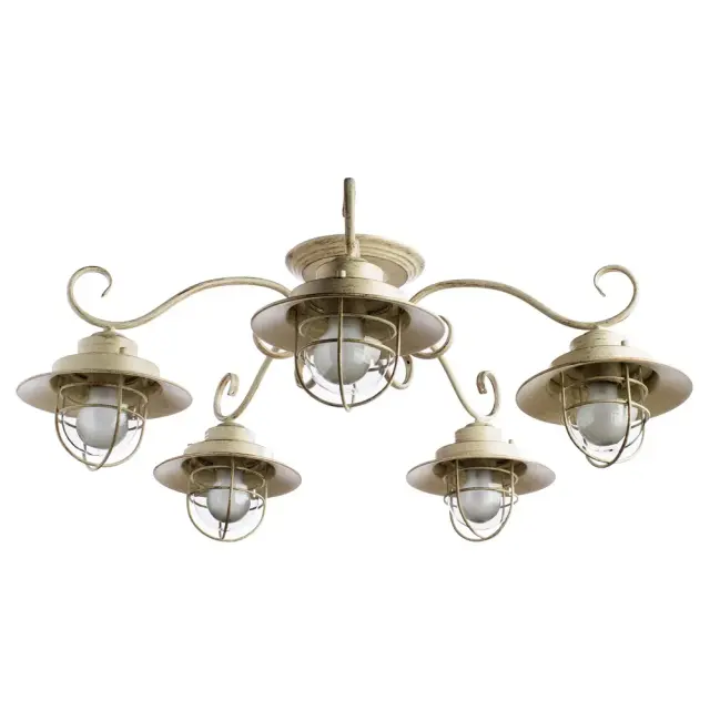 Люстра Arte Lamp A4579PL-5WG LANTERNA — белое золото